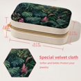 thumbnail image 5 of Tropical Plants Velvet Portable Jewelry Box with Removable Compartment - Necklace, Earring, and Travel Organizer - Gift, 5 of 7