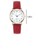 thumbnail image 2 of DESIGNICE Women'S Watches, Classic Quartz Watch with Luminous Easy Read Dial, Leather Watch Band, Vintage Small Face Round Watches for Women, Birthday Gift for Ladies (Red), 2 of 7
