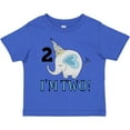 thumbnail image 3 of Inktastic 2nd Birthday 2 Year Old Elephant Boys or Girls Toddler T-Shirt, 3 of 5