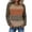 163#Light Brown, variant on Long Sleeve Shirts for Women Plaid Raglan Sleeve Crewneck Thermal Fall Tee