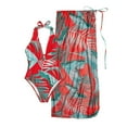 thumbnail image 6 of Lopeceal Swimsuit Plant Print Halter One-Piece Swimsuit and Beach Dress Sexy Swimwear Women Swimwear Beachwear, 6 of 6