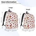 thumbnail image 2 of Rateoe Red Mushroom Pattern Durable Canvas Backpack for Men & Women – Stylish & Lightweight – Adjustable Straps, Multiple Pockets – Fits 15-17 Inch LaptopsMedium, 2 of 5