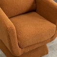 thumbnail image 6 of Modern 360 Degree Swivel Accent Chair, Comfy Boucle Upholstered Armchair with Pillow, Single Sofa Chair for Living Room, Bedroom, Office, Waiting Room, Caramel, 6 of 8