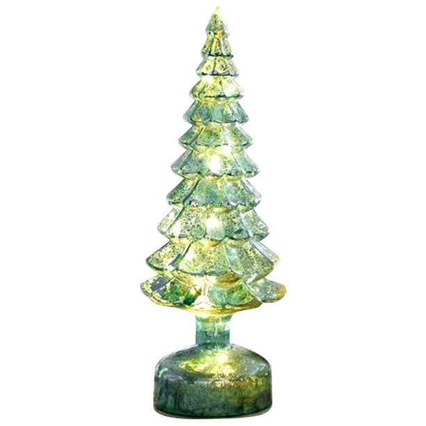 Adorno Navidad Vidrio Brillante Escritorio para Festival (verde)