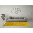 thumbnail image 3 of Ahgly Company Indoor Square Abstract Yellow Modern Area Rugs, 4' Square, 3 of 4