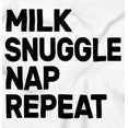 thumbnail image 2 of Milk Snuggle Nap Repeat Babes Routine Romper Boys or Girls Infant Baby Brisco Brands 12M, 2 of 6