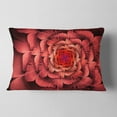 thumbnail image 2 of Designart Dense Fractal Pink Petals - Floral Throw Pillow - 12x20, 2 of 5