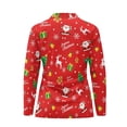 thumbnail image 5 of Yuyamidu Santa Claus Long Sleeve Golf Shirts for Woman Reindeer Athletic Tennis Shirts Red Quarter Zip Workout T-shirts Joyous Christmas Pullover Size 2XL, 5 of 8