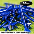 thumbnail image 6 of SAPLIZE Plastic Golf Tees Pack of 50 3-1/4 inches Reduces Friction & Side Spin 4 Prongs Plastic Tees, Blue Color, 6 of 7