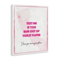 thumbnail image 4 of Pink Text for Toilet Paper Canvas Wall Art, design by Ziwei Li, 4 of 8