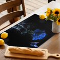 thumbnail image 3 of Placemats Set of 4, Blue Rose Place Mats Butterfly Splash Black Tablemats Washable Placemat Table Decoration for Kitchen Table Dinner Party Home Decor Indoor Outdoor 13x19 Inch, 3 of 9