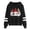 E1-Black366, variant on Puliio Christmas Cartoon Watercolor Print Striped Sleeve Hoodies for Women Festive Long Sleeve Pullover Hooded Sweatshirts