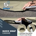 thumbnail image 3 of KNOX Universal 2 Bow Bimini Top Replacement Canvas, 600D Boat Canopy Sun Shade Cover with Storage Boot, Fits Most Small Boats & Inflatable Boats, No Frame Kit, 63" L x 39"-55" W (Sand), 3 of 7