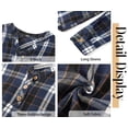 thumbnail image 6 of Fantaslook Womens Plaid Shirts Flannel Button Down Shirts Business Casual Long Sleeve Tops Dressy V Neck Blouses, 6 of 9