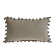 thumbnail image 3 of Parkland Collection Freya 12x20" Transitional Solid Cotton Throw Pillow in Beige, 3 of 5