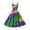 Multicolor, variant on CaComMARK PI Up to 65% off!Mardi Gras Dress for Women Carnival Sparkling Printed Retro Glitter Spaghetti Strap Sleeveless Swing Flutter Strap Dress Multicolor 10(XL)