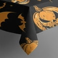 thumbnail image 2 of Rectangle Table Clothes Horror Pumpkin Skull Bat Halloween Tablecloth,Pattern Washable Table Covers for Picnic Gathering Halloween Fall Thanksgiving Christmas, 2 of 5