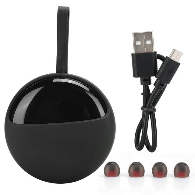 TWS Bluetooth 5.0 Auriculares inalámbricos verdaderos Auriculares estéreo duales con caja de carga giratoria redonda