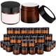 thumbnail image 1 of Frascos de vidrio Bumobum, 2 oz/60 ml, color ámbar con tapas, paquete de 48 tarros de crema, 1 of 6