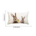 thumbnail image 3 of 1 1.81x19.68 In Easter Bunny Lumbar Pillow Cover Decorative Bunny Cushion Case Spring Holiday Sofa Bed Couch Home Room Decor Gift, 3 of 6