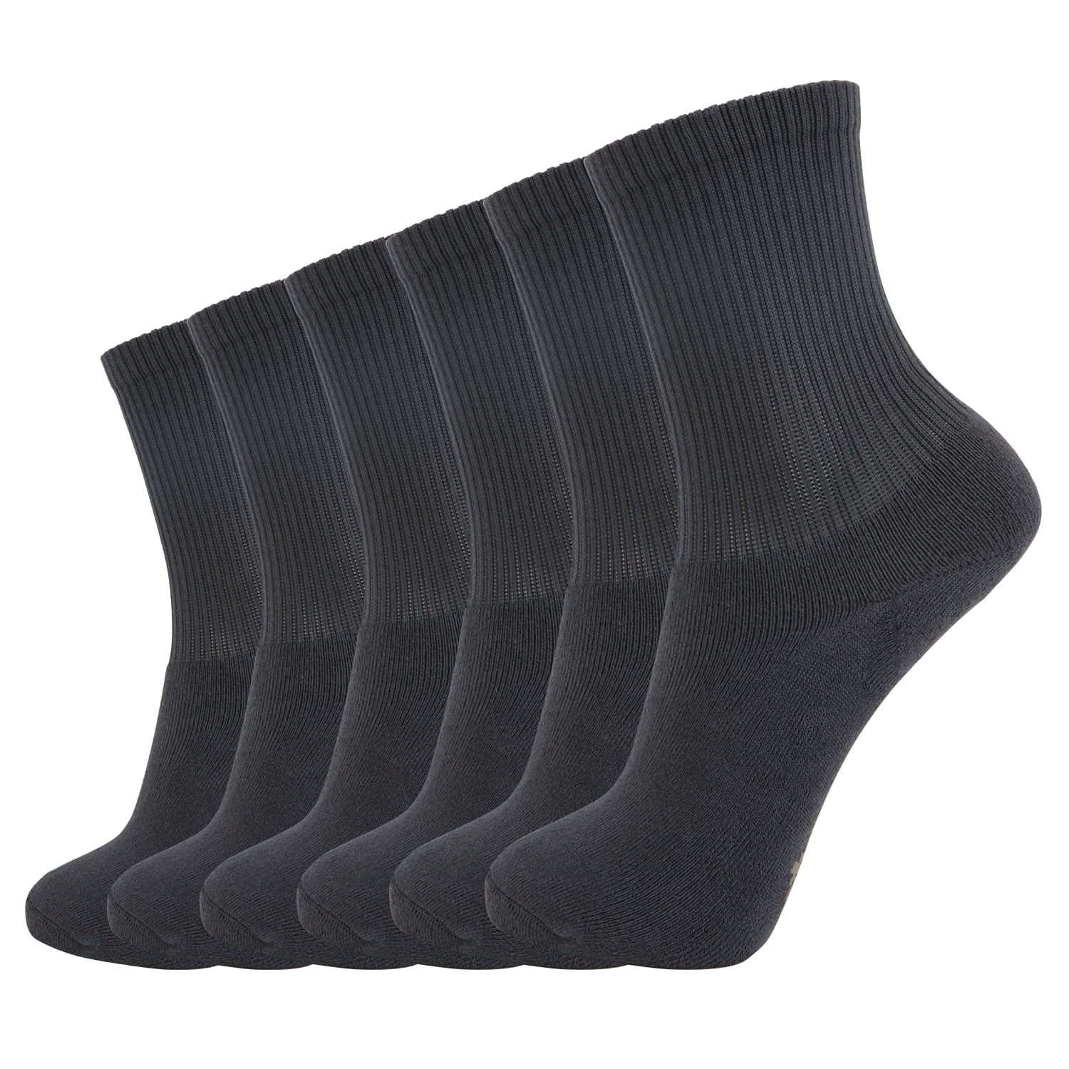 Mens Crew Socks,4 Pack Bamboo Ankle Socks,Moisture Wicking,Seamless Toe,Anti Odor,Quality Athletic or Work Socks