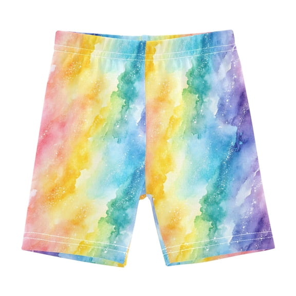 joogoo Pastel Tie Dye-a3 Girls Lined Shorts Bike Dance Bottoms 6T