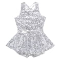 thumbnail image 3 of inhzoy Kids Girls Jazz Latin Leotard Ballet Gymnastic Dress White 12, 3 of 9