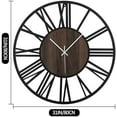 thumbnail image 4 of Extra Large Wall Clocks,Silent Little Ticking,Battery Operated Vintage Round Modern Wood Wall Clock for Living Room, Bedroom,Farmhouse,Office Home Decor-32 Inch(Black-Roman Numerals), 4 of 8
