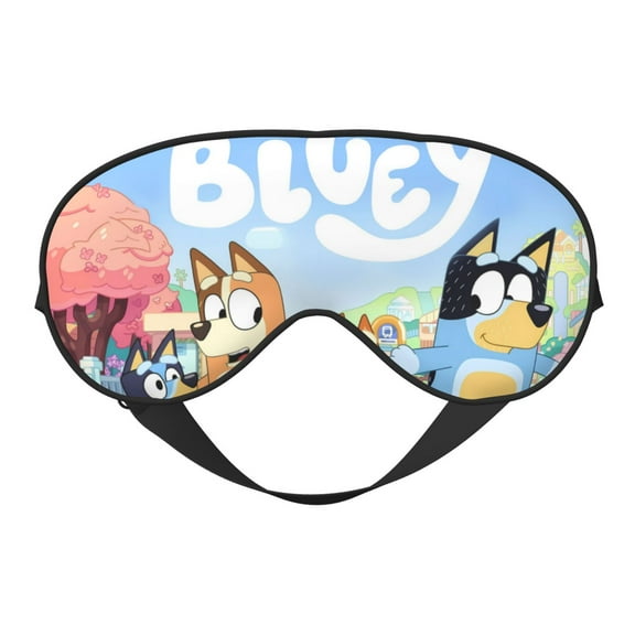 Lsque Bluey Pattern Sleep Eye Mask - Light Blocking Sleep Mask Blocking Out Light Perfectly, Soft and Comfortable Night Eye Mask, Eye Blinder