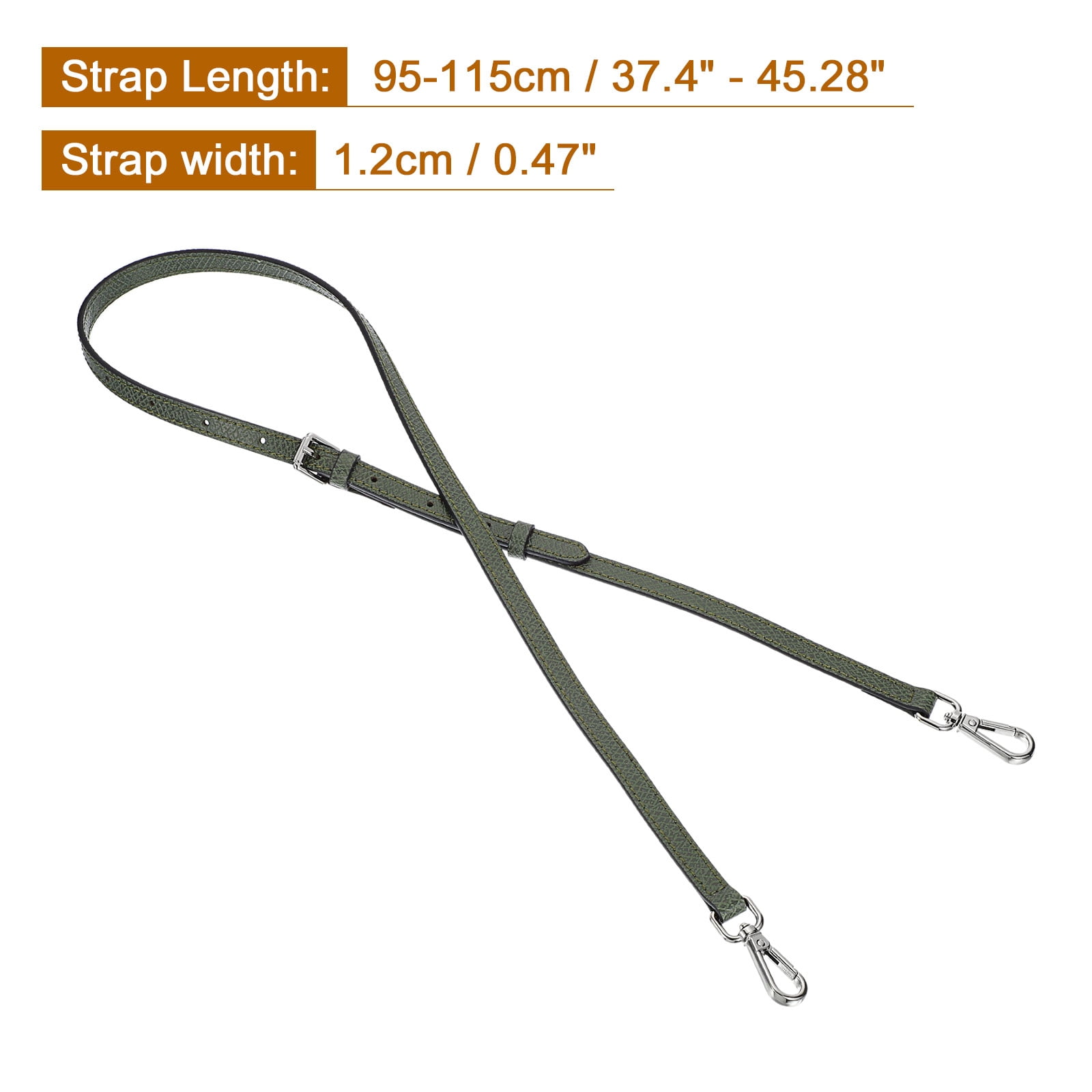 Leather Strap Kit, 95-115cm Crossbody Adjustable Leather Shoulder Strap Conversion Kit for Mini Pouch Handbags Purse Straps Crossbody, Green