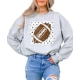 thumbnail image 2 of Football Sweatshirt for Women Cute Polka Dot Game Day Crewneck, Gray Sweatshirt, M, 2 of 8