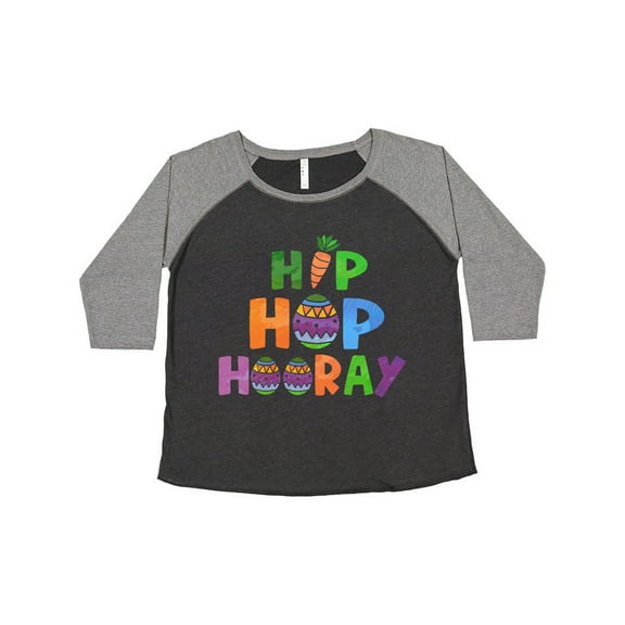 Inktastic Easter Hip Hop Hooray with Eggs and Carrot Women's Plus Size T-Shirt