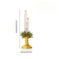 thumbnail image 3 of Fiudx Vela de Cera Navideña, Iluminación Led Cálida, Diseño Seguro Sin Llama, Decoración con Agua y Lentejuelas, Candelabro de Mesa para Hotel, Adorno para Árbol de Navidad, Tamaño 37 X 10 X 10 Cm, 3 of 3