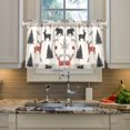 thumbnail image 2 of Yayeee Kitchen Curtains Tier Pair Light Filtering 27"x24" Rod Pocket Short Cafe Window Panel, Christmas Plaid Deer, 2 of 7