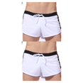 thumbnail image 2 of sweethay Pantalones cortos de playa con cordón elástico en la cintura ropa interior agradable a la piel pantalones cortos casuales ligeros 2Conjunto, 2 of 6