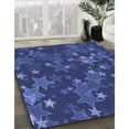 thumbnail image 3 of Ahgly Company Machine Washable Indoor Rectangle Transitional Denim Dark Blue Area Rugs, 4' x 6', 3 of 7
