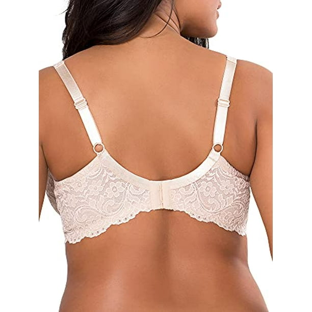 Smart & Sexy womens Plus Size Signature Lace Unlined Underwire With Added  Support Bra, In the Buff, 38DDD US in Oman