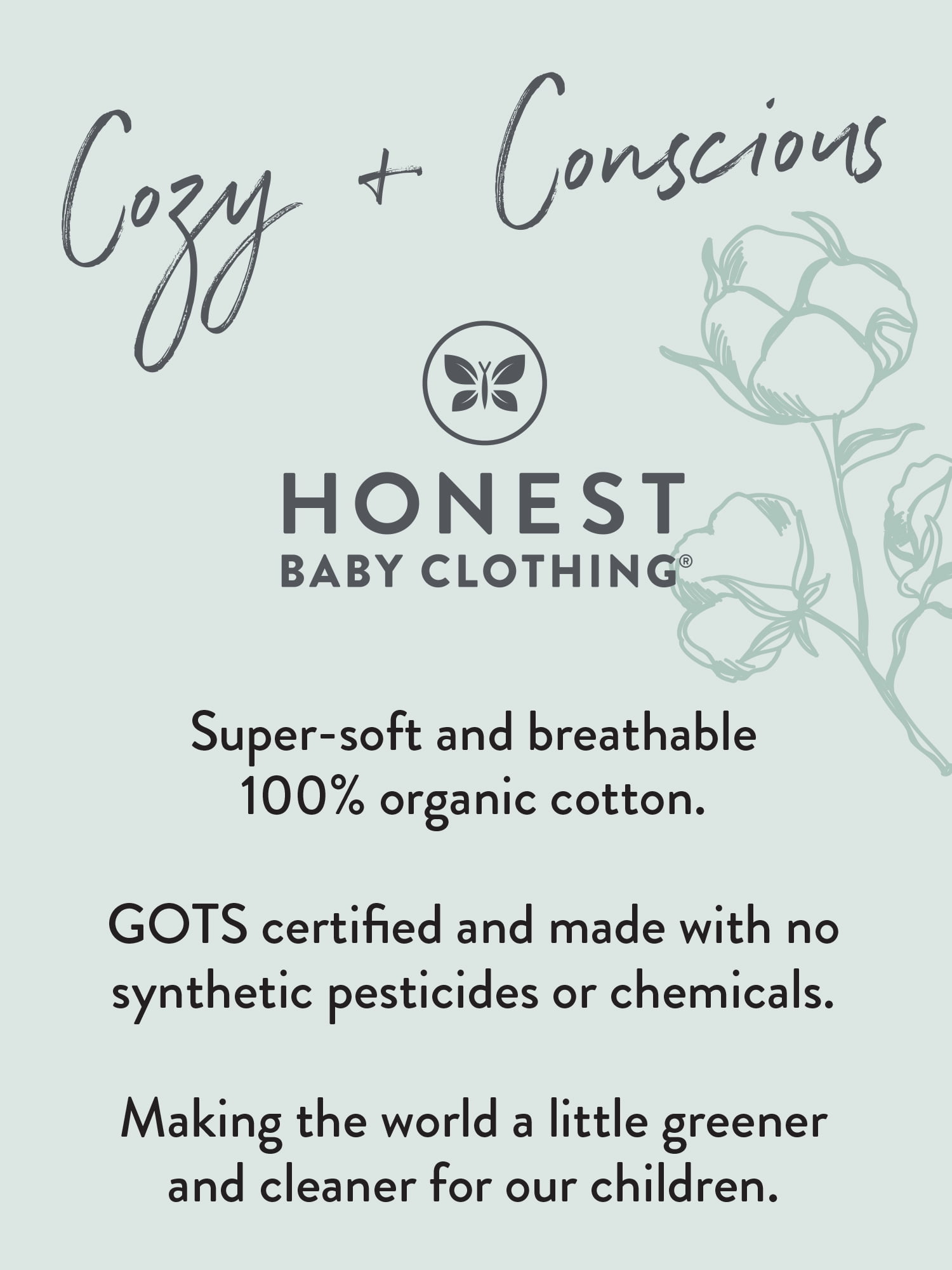 Honest Baby Clothing Organic Cotton Boy/Girl 2-Piece Long Sleeve Pajama Set, 12m to 24m