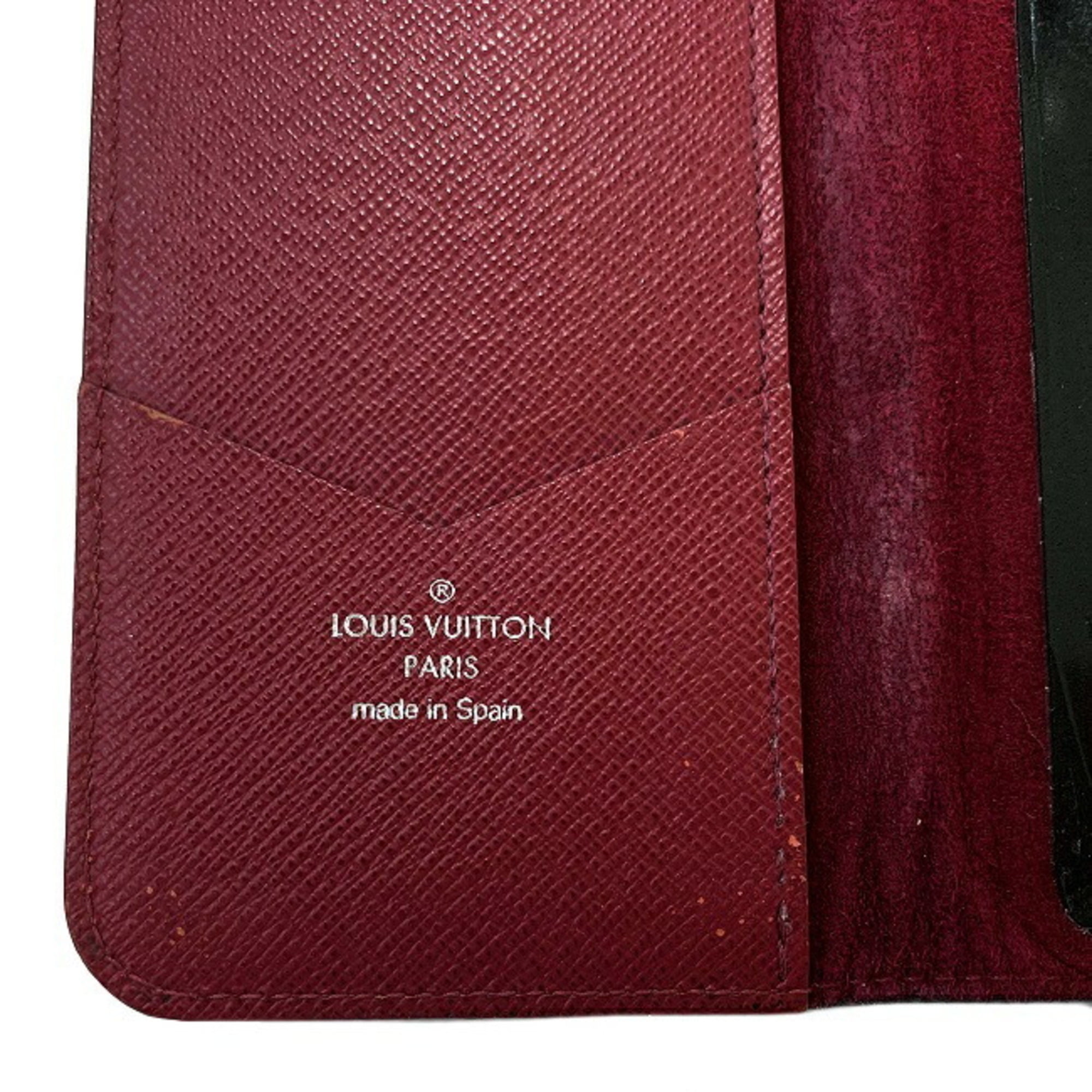 Authenticated Used Louis Vuitton Cover iPhone X Xs Folio Red Scarlet  Monogram Amplant M63588 Notebook Type Leather BC4168 LOUIS VUITTON  Smartphone Case Eyephone Ladies Genuine 