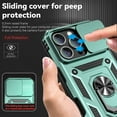 thumbnail image 4 of Dteck Case for iPhone 16 Plus,Heavy Duty with Slide Camera Protective Military Grade Phone Cover with Ring Kickstand Shockproof Rubber+ PC Case,Darkgreen, 4 of 9