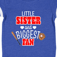 thumbnail image 4 of Inktastic Little Sister and Biggest Fan Baseball Glove and Bat Girls Baby Bodysuit, 4 of 5