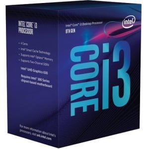 Intel i3-8100 4Core 3.60GHz Processor LGA-1151 OEM/TRAY CM8068403377308