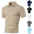 thumbnail image 1 of Fanxing Mens Golf Shirts Clearance Gray Breathable Soft Collared Shirts Slim Fit Short Sleeve Tees XXL, 1 of 4