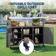 thumbnail image 5 of Garvee carrito para asador con cubierta de acero inoxidable, gabinete de almacenamiento, portaespecias, toallero y ruedas, ideal para BBQ y cocina exterior, 5 of 7