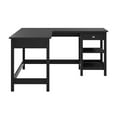 thumbnail image 2 of Broadview Bureau d'Ordinateur en L 60W avec Rangement, Noir Classique, 2 of 11