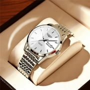 GUANQIN Men Japan Automatic Mechanical Movement Luminous Stainless Steel Wrist Watch Sapphire Crystal Waterproof Self-Winding Clock Day Date