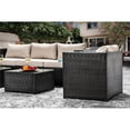 thumbnail image 2 of Furniture of America Marvin 5-Piece Faux Rattan Patio Sofa Set in Ivory, 2 of 10