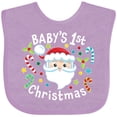 thumbnail image 3 of Inktastic Baby's 1st Christmas Santa with Candy Canes Boys or Girls Baby Bib, 3 of 4