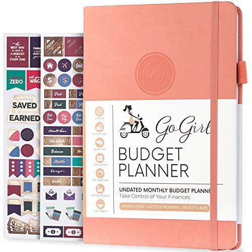 Lasts 1 Year GoGirl Budget Planner /& Monthly Bill Organizer Turquoise Expense Tracker Notebook Journal to Control Your Money Monthly Financial Book with Pockets A4-Sized Spiral-Bound Hardcover