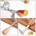 thumbnail image 4 of 2pcs Stainless Steel Potato Masher Avocado Masher with Wooden Handle Pumpkin Masher, 4 of 4